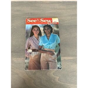 Butterick See and Sew Vintage Uncut Misses Blouse Size 10 Pattern No 6643